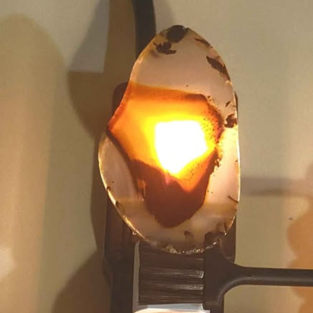 Sliced Montana Agate Night Lights. $17 each. Very Unique, One Of Kind.